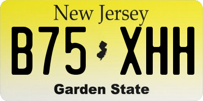 NJ license plate B75XHH