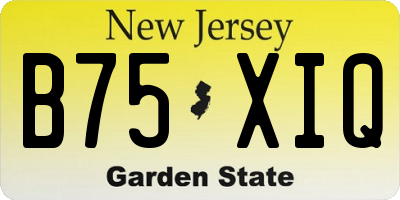 NJ license plate B75XIQ