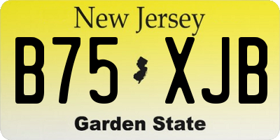 NJ license plate B75XJB
