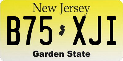 NJ license plate B75XJI