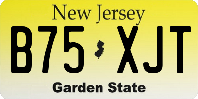 NJ license plate B75XJT
