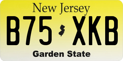 NJ license plate B75XKB
