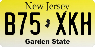 NJ license plate B75XKH