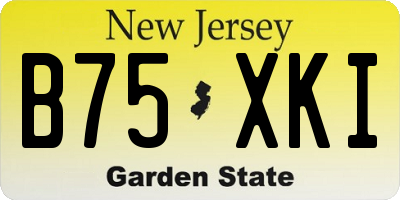 NJ license plate B75XKI