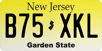 NJ license plate B75XKL