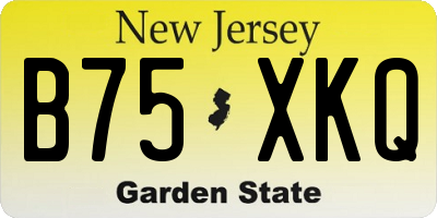 NJ license plate B75XKQ