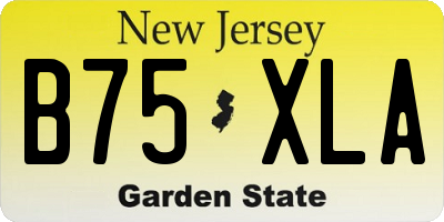 NJ license plate B75XLA