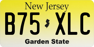 NJ license plate B75XLC