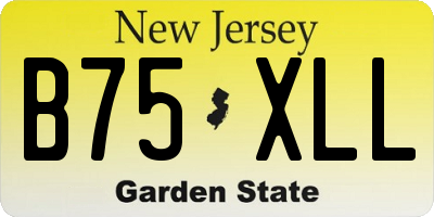 NJ license plate B75XLL