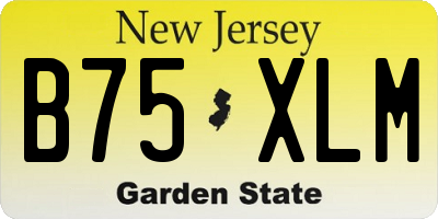 NJ license plate B75XLM