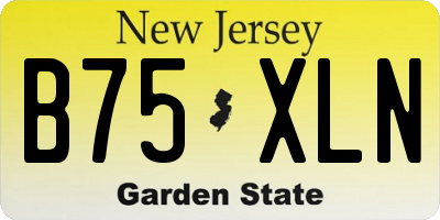 NJ license plate B75XLN