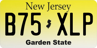 NJ license plate B75XLP