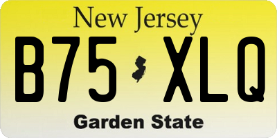 NJ license plate B75XLQ
