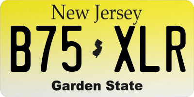 NJ license plate B75XLR