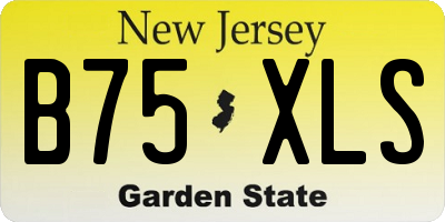 NJ license plate B75XLS