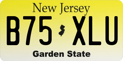 NJ license plate B75XLU