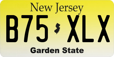NJ license plate B75XLX