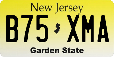 NJ license plate B75XMA