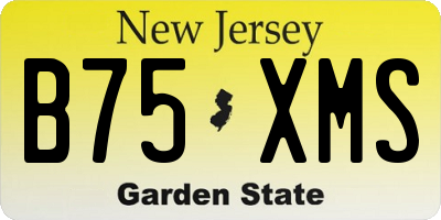NJ license plate B75XMS