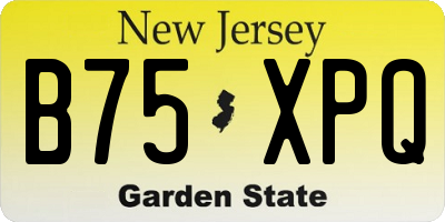 NJ license plate B75XPQ