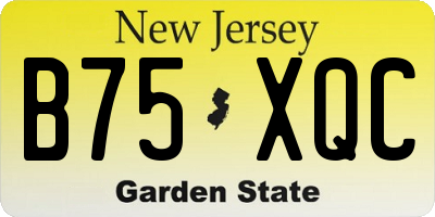 NJ license plate B75XQC