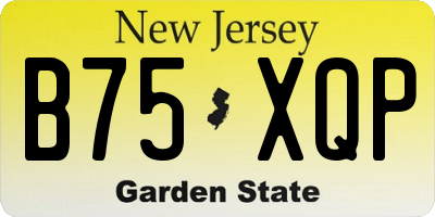 NJ license plate B75XQP