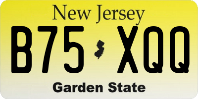 NJ license plate B75XQQ