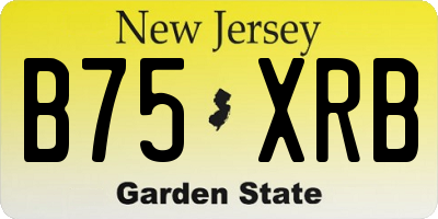 NJ license plate B75XRB