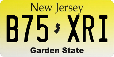 NJ license plate B75XRI