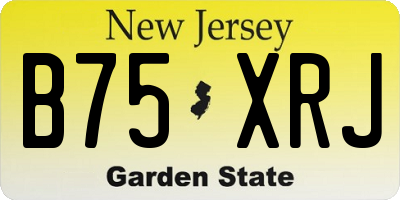 NJ license plate B75XRJ