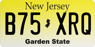 NJ license plate B75XRQ