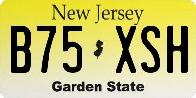 NJ license plate B75XSH