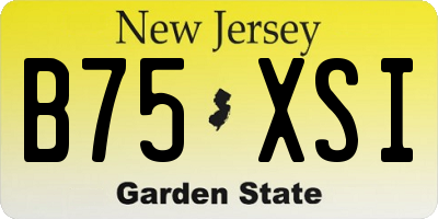 NJ license plate B75XSI