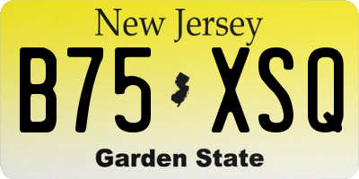 NJ license plate B75XSQ