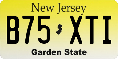 NJ license plate B75XTI