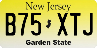 NJ license plate B75XTJ