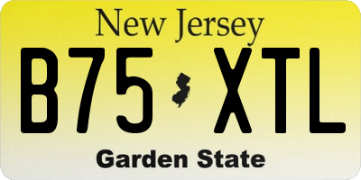 NJ license plate B75XTL