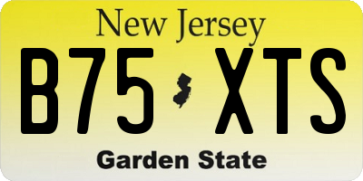 NJ license plate B75XTS