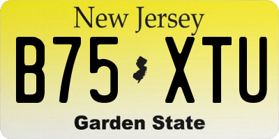 NJ license plate B75XTU