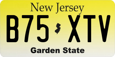 NJ license plate B75XTV