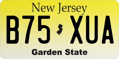NJ license plate B75XUA