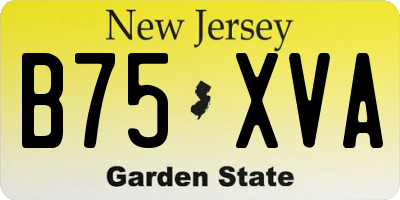 NJ license plate B75XVA