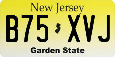 NJ license plate B75XVJ