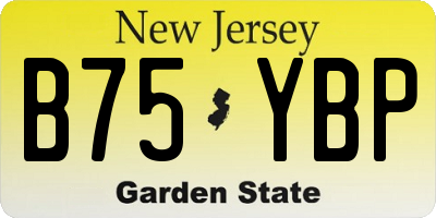 NJ license plate B75YBP