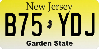 NJ license plate B75YDJ