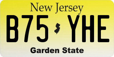 NJ license plate B75YHE