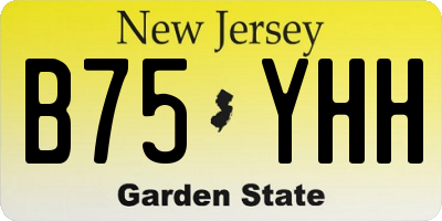 NJ license plate B75YHH