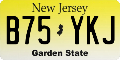 NJ license plate B75YKJ