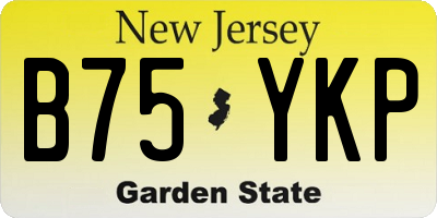 NJ license plate B75YKP