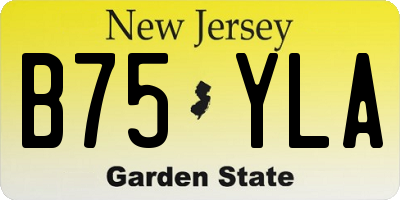 NJ license plate B75YLA